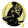 Sunset Samurai Warrior Print Basketball