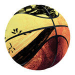 Sunset Samurai Warrior Print Basketball