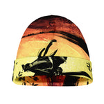 Sunset Samurai Warrior Print Beanie