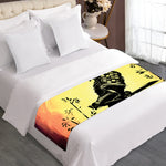 Sunset Samurai Warrior Print Bed Runner