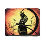 Sunset Samurai Warrior Print Bifold Wallet