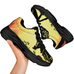 Sunset Samurai Warrior Print Black Chunky Shoes