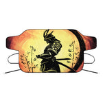 Sunset Samurai Warrior Print Car Windshield Snow Cover