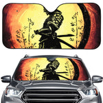 Sunset Samurai Warrior Print Car Windshield Sun Shade