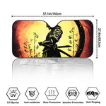 Sunset Samurai Warrior Print Car Windshield Sun Shade