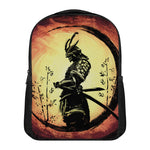 Sunset Samurai Warrior Print Casual Backpack