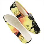 Sunset Samurai Warrior Print Casual Shoes