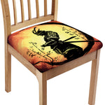 Sunset Samurai Warrior Print Chair Cushion Cover