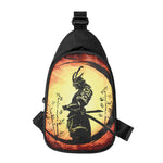 Sunset Samurai Warrior Print Chest Bag