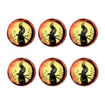 Sunset Samurai Warrior Print Coaster Set