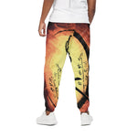 Sunset Samurai Warrior Print Cotton Pants