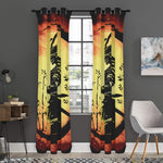 Sunset Samurai Warrior Print Curtain