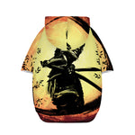 Sunset Samurai Warrior Print Dog Zip Up Hoodie