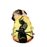 Sunset Samurai Warrior Print Dog Zip Up Jacket
