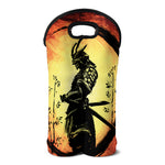 Sunset Samurai Warrior Print Double Neoprene Wine Tote