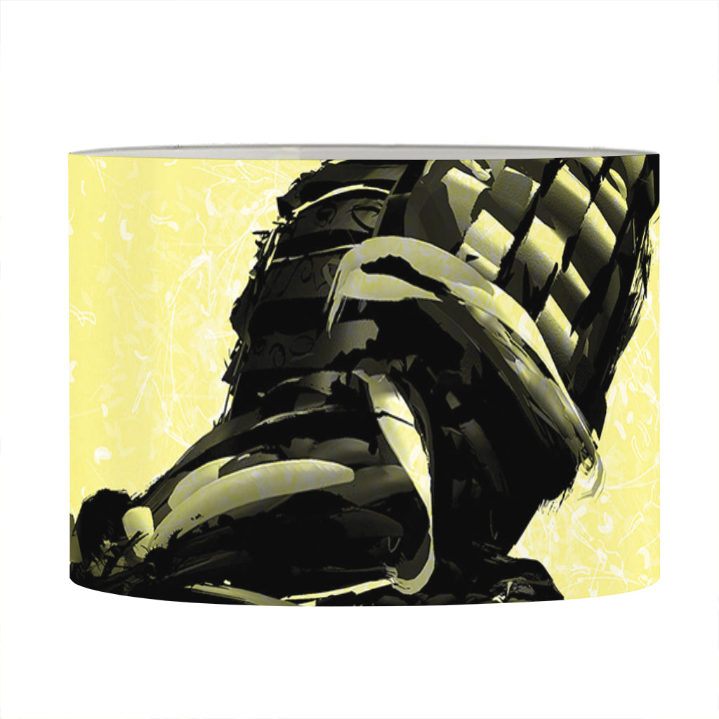 Sunset Samurai Warrior Print Drum Lamp Shade