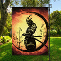 Sunset Samurai Warrior Print Garden Flag