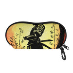 Sunset Samurai Warrior Print Glasses Case