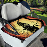 Sunset Samurai Warrior Print Golf Cart Seat Cover