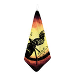 Sunset Samurai Warrior Print Hand Towel