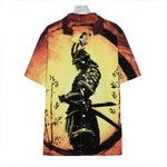 Sunset Samurai Warrior Print Hawaiian Shirt