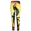 Sunset Samurai Warrior Print High-Waisted Pocket Leggings