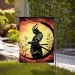 Sunset Samurai Warrior Print House Flag