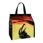 Sunset Samurai Warrior Print Insulated Lunch Tote