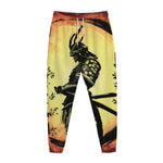 Sunset Samurai Warrior Print Jogger Pants