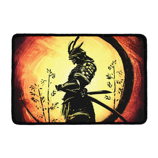 Sunset Samurai Warrior Print Kitchen Mat