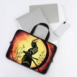 Sunset Samurai Warrior Print Laptop Sleeve With Handle
