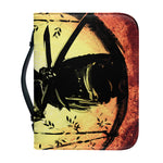 Sunset Samurai Warrior Print Leather Bible Cover