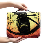 Sunset Samurai Warrior Print Leather Bible Cover