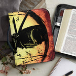 Sunset Samurai Warrior Print Leather Bible Cover
