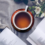 Sunset Samurai Warrior Print Leather Coaster Set