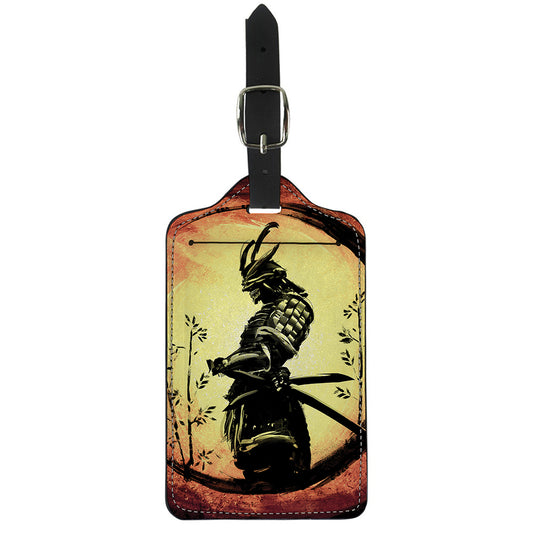 Sunset Samurai Warrior Print Luggage Tag