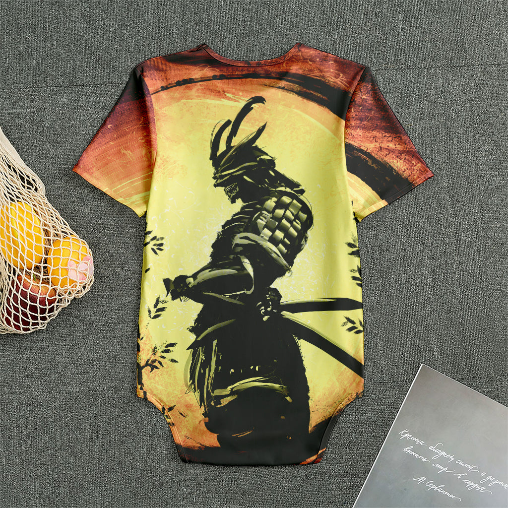 Sunset Samurai Warrior Print Men's Bodysuit