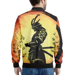 Sunset Samurai Warrior Print Men's Bomber Jacket