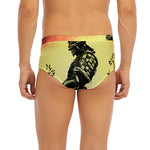 Sunset Samurai Warrior Print Men's Briefs