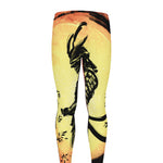 Sunset Samurai Warrior Print Men's leggings