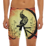 Sunset Samurai Warrior Print Men's Long Boxer Briefs