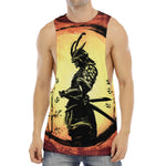 Sunset Samurai Warrior Print Men's Muscle Tank Top