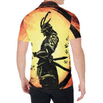 Sunset Samurai Warrior Print Men's Shirt