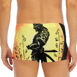 Sunset Samurai Warrior Print Men's Short Boxer Briefs