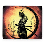 Sunset Samurai Warrior Print Mouse Pad