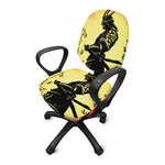 Sunset Samurai Warrior Print Office Chair Cover