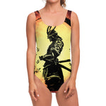 Sunset Samurai Warrior Print One Piece Swimsuit