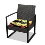 Sunset Samurai Warrior Print Outdoor Seat Cushion Cover