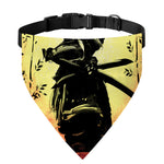 Sunset Samurai Warrior Print Over The Collar Dog Bandana