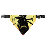 Sunset Samurai Warrior Print Over The Collar Dog Bandana